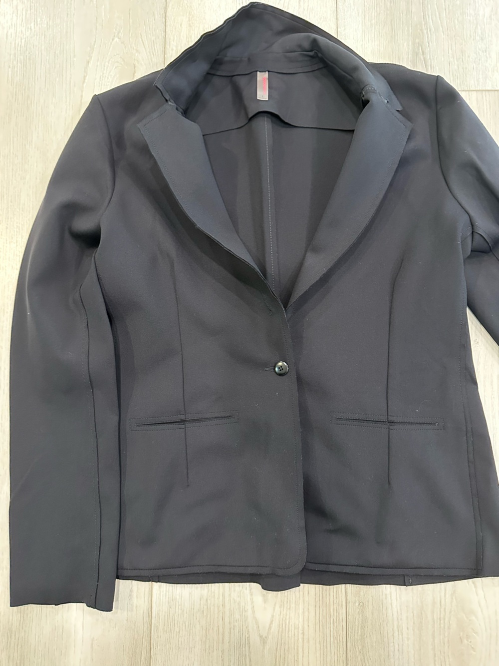 Commando Black One-Button Stretch Blazer Jacket Size L